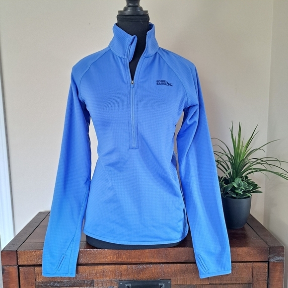 Eddie Bauer Activator Grid Fleece Half Zip Pullover Blue Women's XS Active Top - Picture 4 of 16